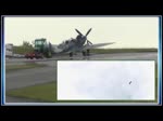 Spitfire MK IX T9 (D-FMKN) wird gerade aufgetankt und ist dann auf dem Weg zum Hangar 10 des Flughafens Heringsdorf.
