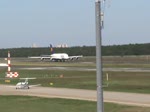 Lufthansa/997/lufthansa-a-380-841-d-aima-frankfurt-a Lufthansa A 380-841 D-AIMA 'Frankfurt a. Main' beim Start in Berlin-Tegel am 03.06.2010 bei extrem b�igem Nordwind. Es war kaum m�glich die Kamera irgendwie ruhig zu halten.