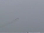 Die Patrouille Suisse mit ihren Northrop F5-Tiger II im Flugdisplay zu Musik der Gruppe Nightwish auf der ILA Berlin-Schnefeld am 12.06.10.Leider war es an dem Tag sehr diesig so das die Jets manchmal in den Wolken verschwinden.
