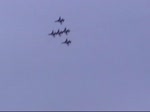 Die Patrouille Suisse im Flugdisplay auf der ILA Berlin-Schnefeld am 12.06.10 bei dem Tempo der Jets war es ganz schn schwierig sie mit der Kamera einzufangen.