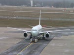 Air Canada-Boeing 767 beim Rollen nach der Landung in Frankfurt/Main