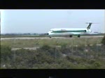 Eurofly MD 82 im Mai 1999 auf dem Flughafen Mahon. Digitalisierung einer Video 8 Aufnahme