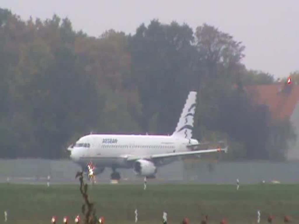 Aegean A 320-232 SX-DVG beim Start in Berlin-Tegel am 26.10.2014