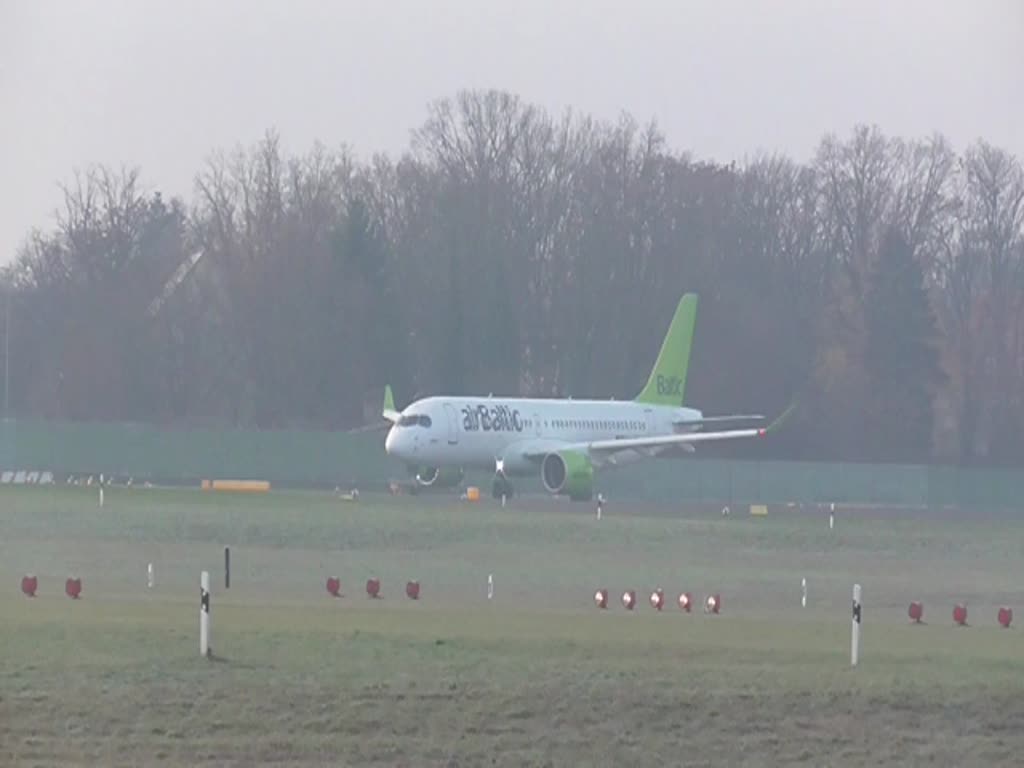 Air Baltic, Airbus A 220-300, YL-AAO, TXL, 30.11.2019