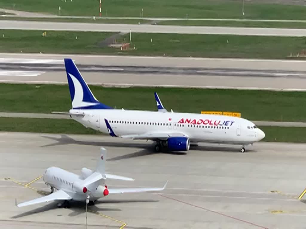 AnadoluJet, TC-JFT, Boeing B737-8F2, msn: 29780/454,  Kastamonu , 09.April 2021, ZRH Zürich, Switzerland. 