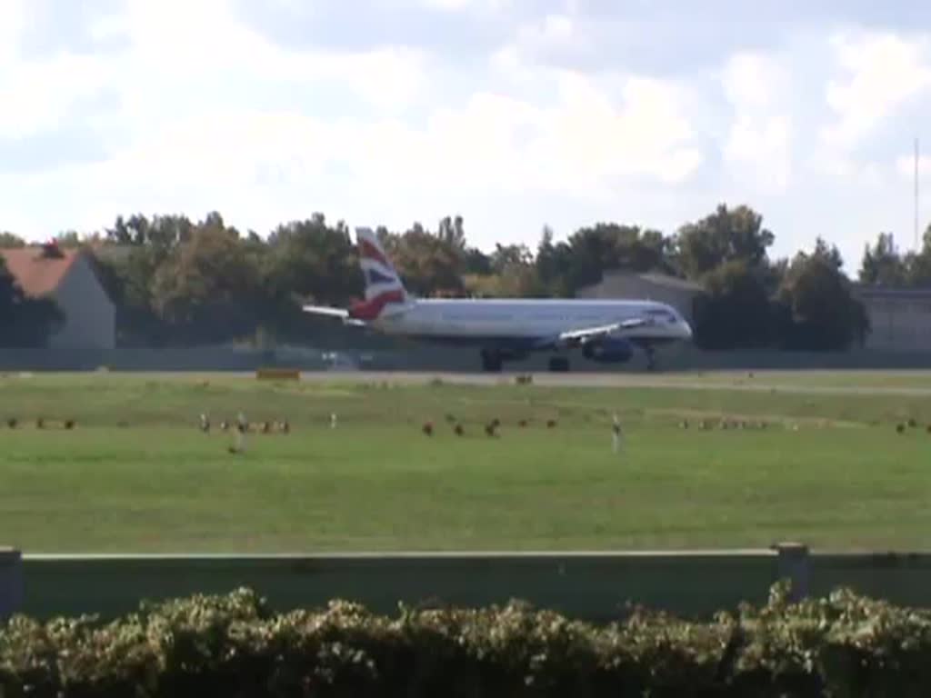 British Airways A 321-231 G-EUXG beim Start in Berlin-Tegel am 28.09.2013