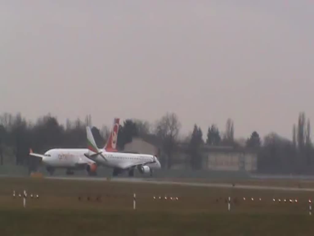 Bulgaria Air ERJ-190-100AR LZ-PLO beim Start in Berlin-Tegel am 05.02.2016