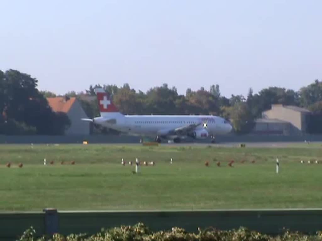 Swiss A 320-214 HB-IJN beim Start in Berlin-Tegel am 28.09.2013