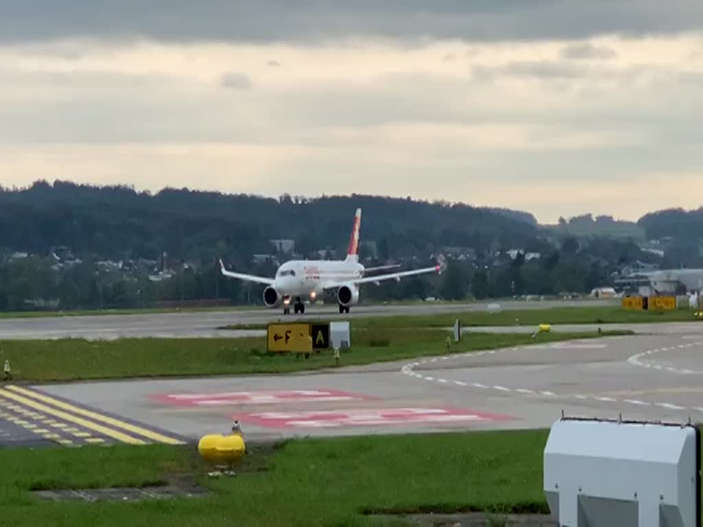 SWISS International Air Lines, HB-JCT, Airbus A220-371, msn: 55046, 26.September 2021, ZRH Zürich, Switzerland.