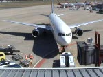 Delta Airlines B 767-332(ER) N184DN beim Pushback und Anlassen der Triebwerke auf dem Flughafen Berlin-Tegel am 24.08.2009