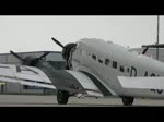 Junker JU 52 D-AQUI auf dem Flughafen Neubrandenburg-Trollenhagen startet zum 30 mintigen Rundflug.