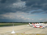 Dies ist eine Zeitraffer-Aufnahme vom Flughafen Berlin-Tegel am 19.