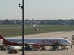 Contact Air Fokker 100 D-AFKA beim Start in Berlin-Tegel am 21.08.2010