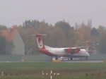 Air Berlin DHC-8-402Q D-ABQC beim Start in Berlin-Tegel am 26.10.2014