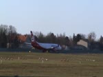 Air Berlin B 737-86J D-ABME beim Start in Berlin-Tegel am 08.02.2015