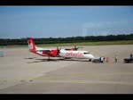 Vorfeld Kln-Bonn mit DHC-8 D-ABQH der Air Berlin - 12.08.2012