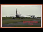 Germanwings A 319-132 (D-AGWD) begibt sich in Startposition auf dem Inselflughafen Heringsdorf. Einige Zeit davor startete von dort aus Eurowings Canadair Regional Jet (D-ACNG). - 17.05.2014