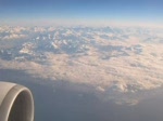 Passagierflug in einem Airbus A 320 der SWISS entlang der schweizer Alpen in Richtung Madrid. Ausserdem die Ansprache des Piloten auf schweizerisch... (Januar 2005)