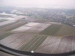 Landung im leicht verschneiten Zrich-Kloten mit einem SWISS Airbus A 320 im Februar 2005.